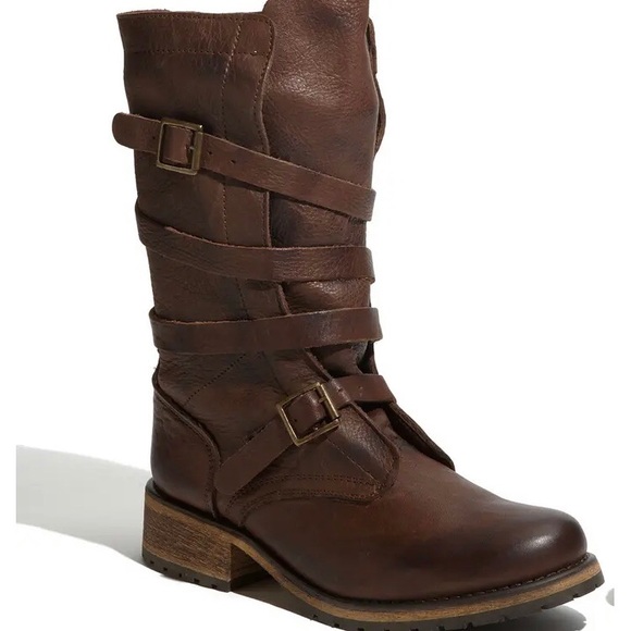 Steve Madden Shoes - Steve Madden Banddit brown leather strap boot